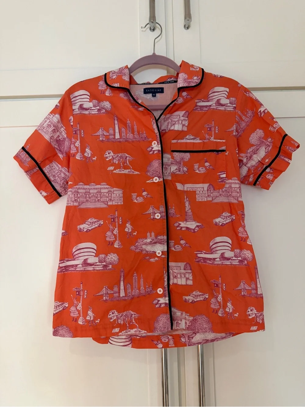 Katie Kime New York Toile Pajamas Short Set XS